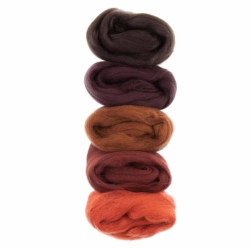 Europese Merino Lontwol 50 gr – Kleurset 8 Brown