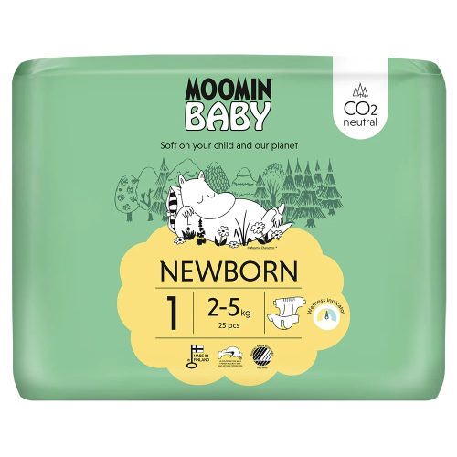 Moomin bio babyluier maat 1