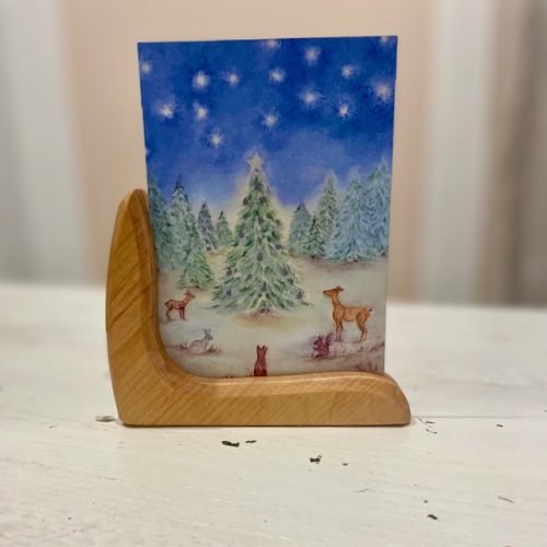 Organisch gevormde Kaarthouder staand