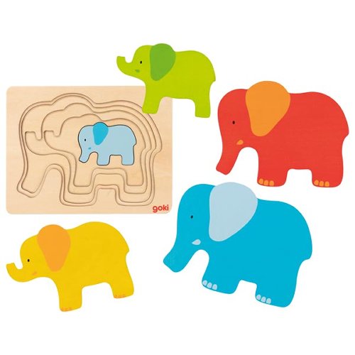 Houten puzzel Olifant (Goki)