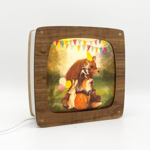 toverlamp walnoot hout