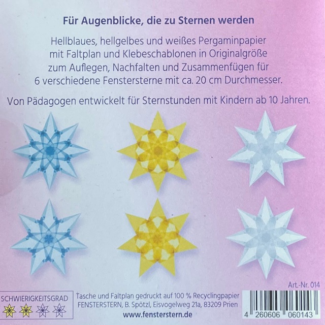 Sterrenpakket Vliegerpapier va 10 jaar - Blauw Geel Wit - Afbeelding 2